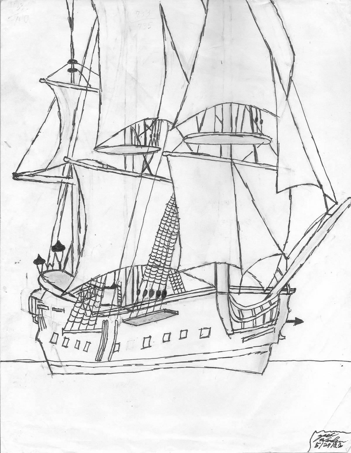 Exquisite black pearl coloring page