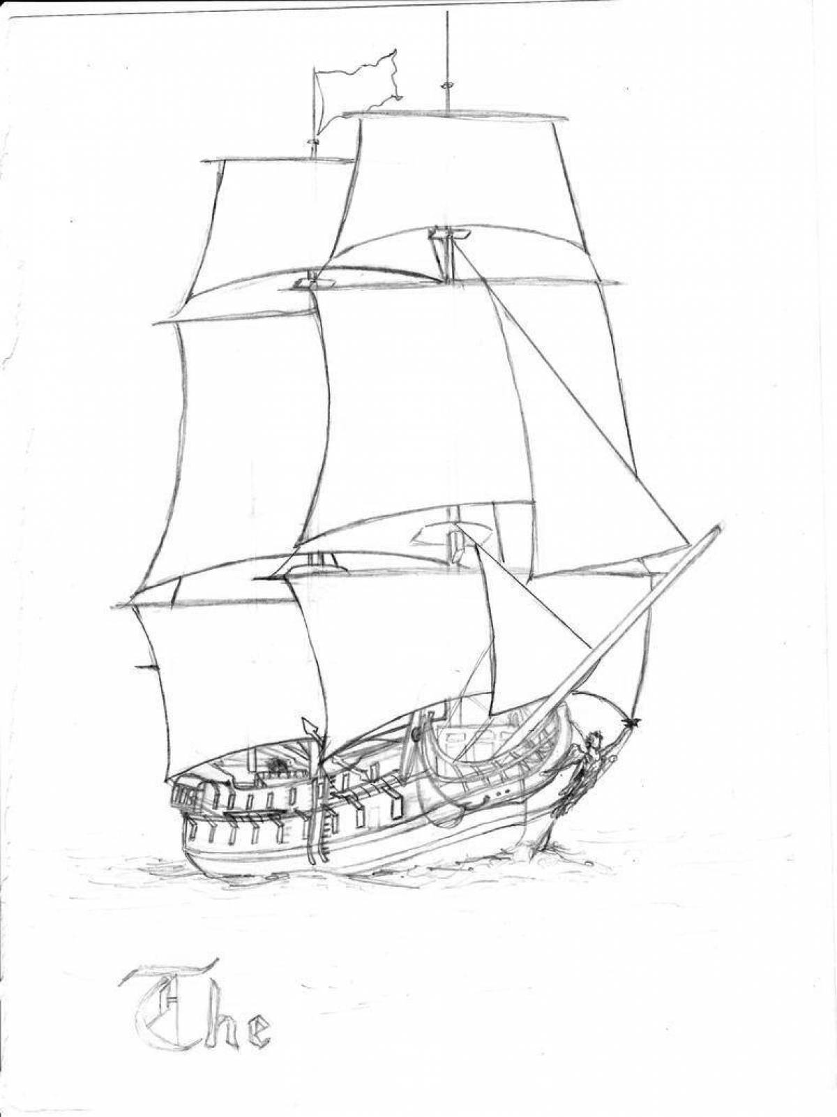 Amazing black pearl coloring page