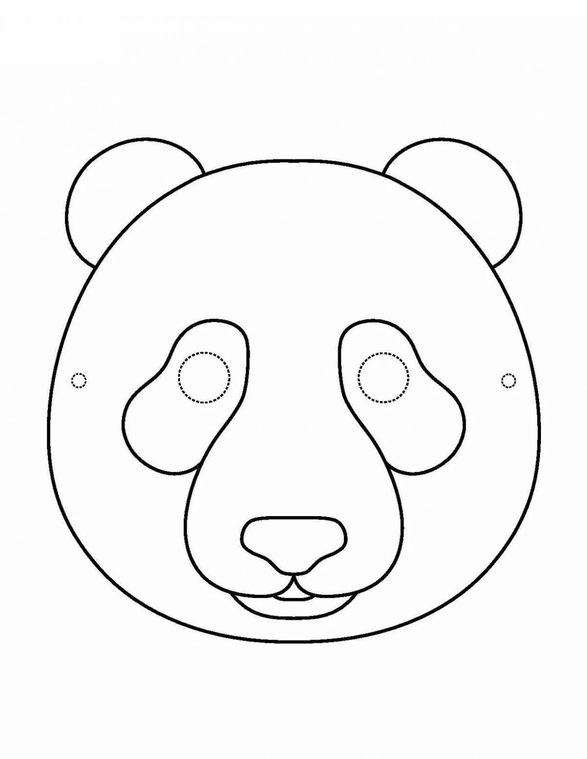 Игривая раскраска морда медведя