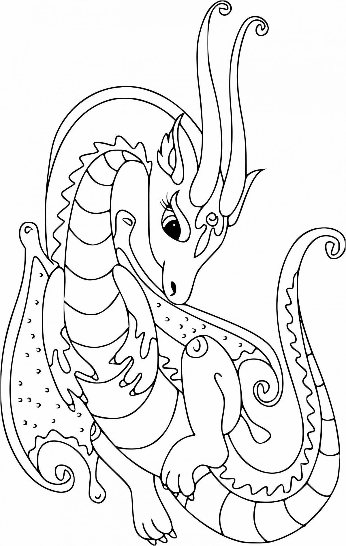 Radiant coloring page fairy beast