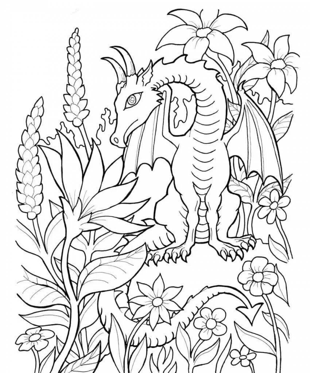 Photo Beautiful coloring fairy beast