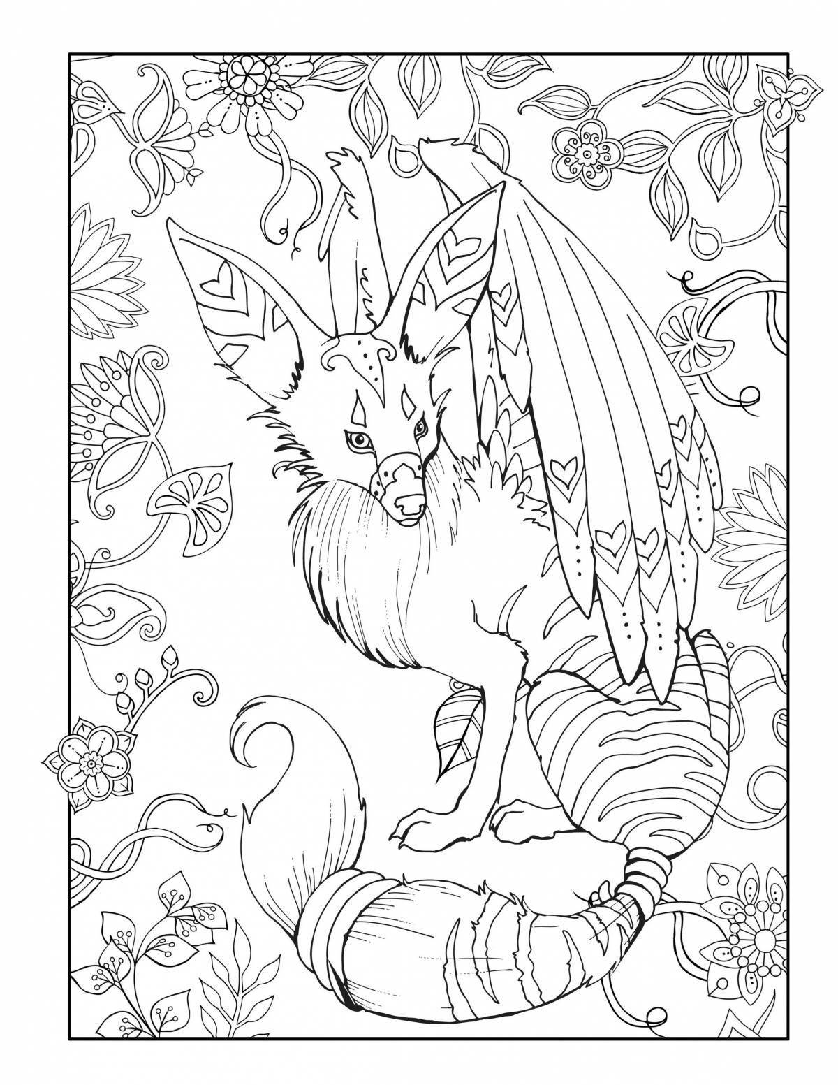 Great coloring fairy beast