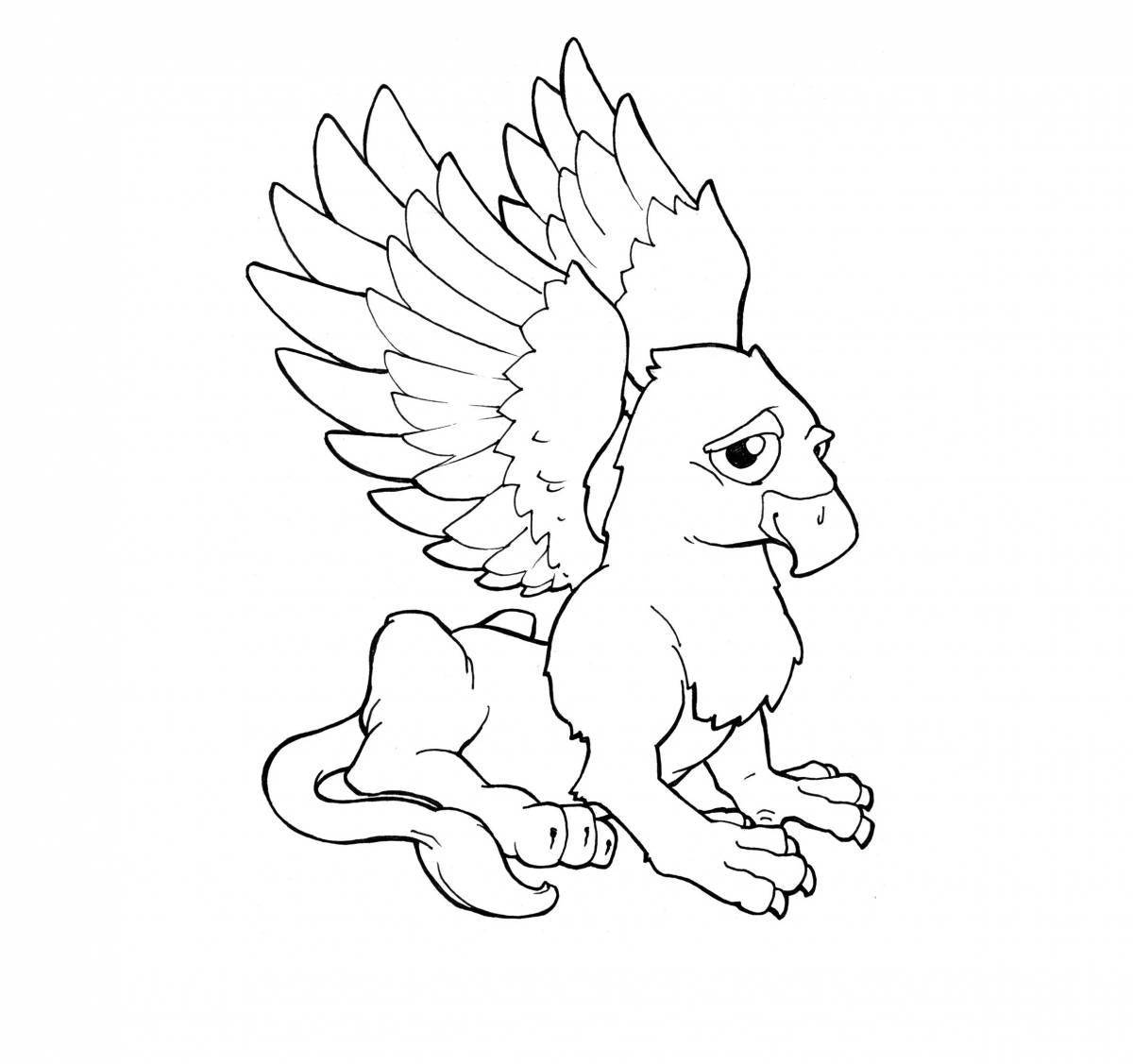 Exalted fairy beast coloring page