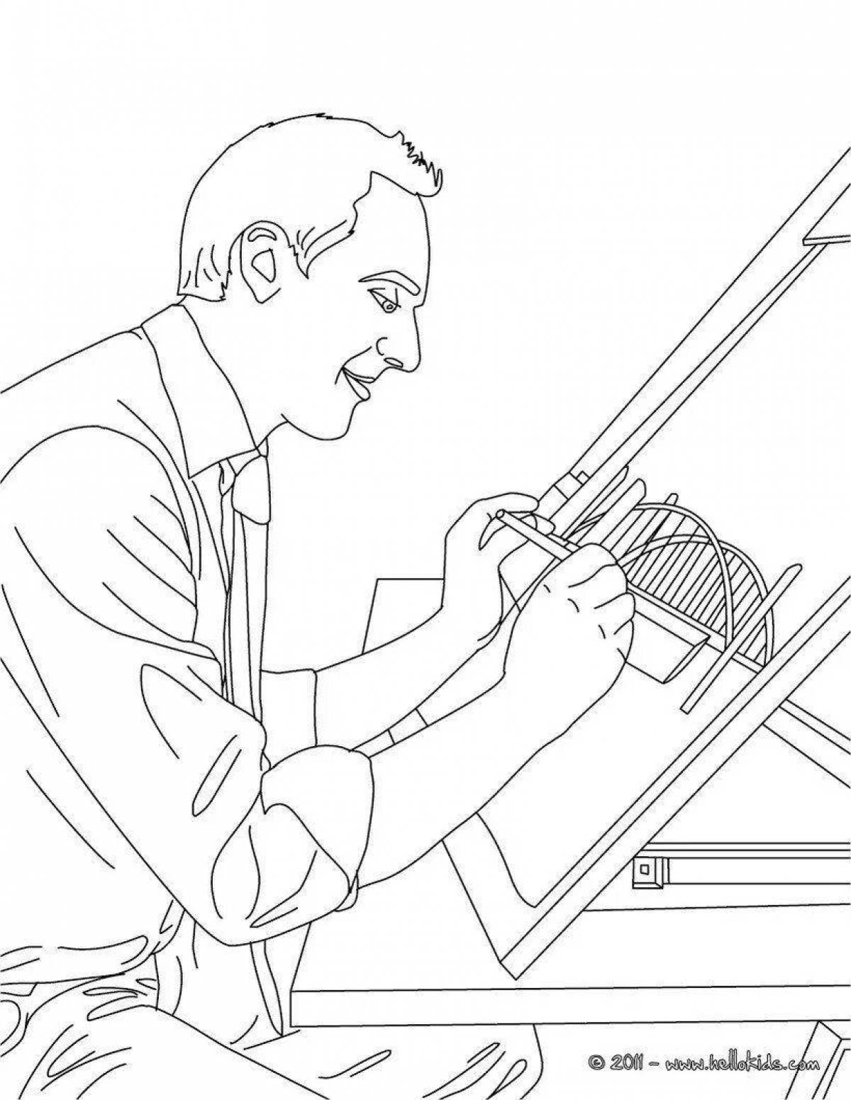Insightful Engineer coloring page