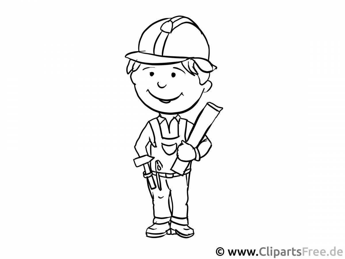 Details engineer coloring page