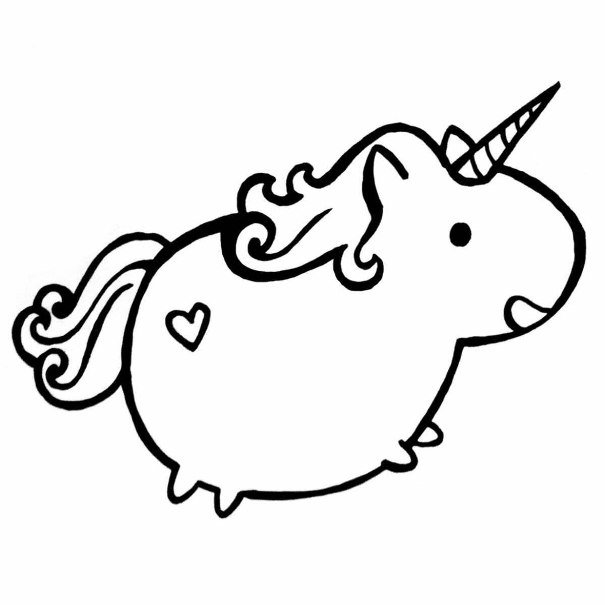 Exquisite coloring unicorn cartoon