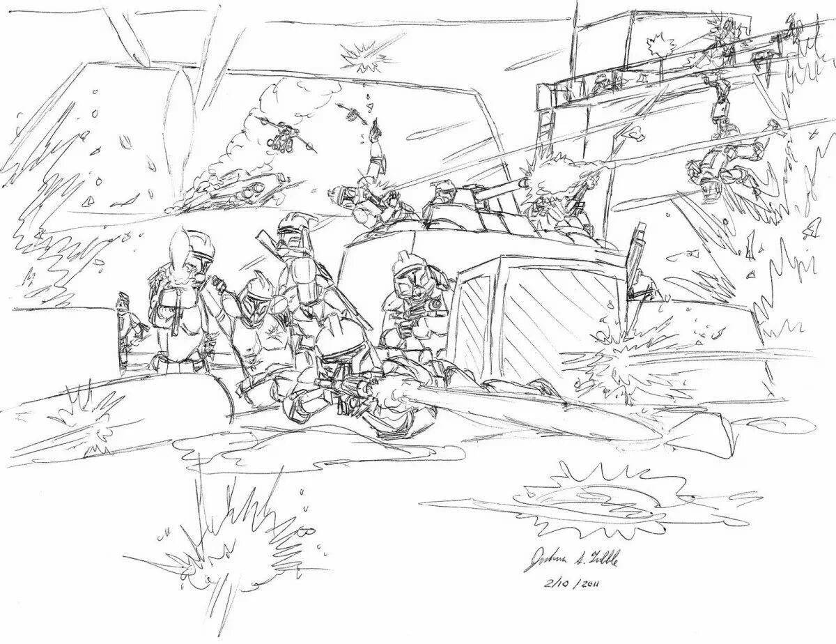 Creative battlefield coloring