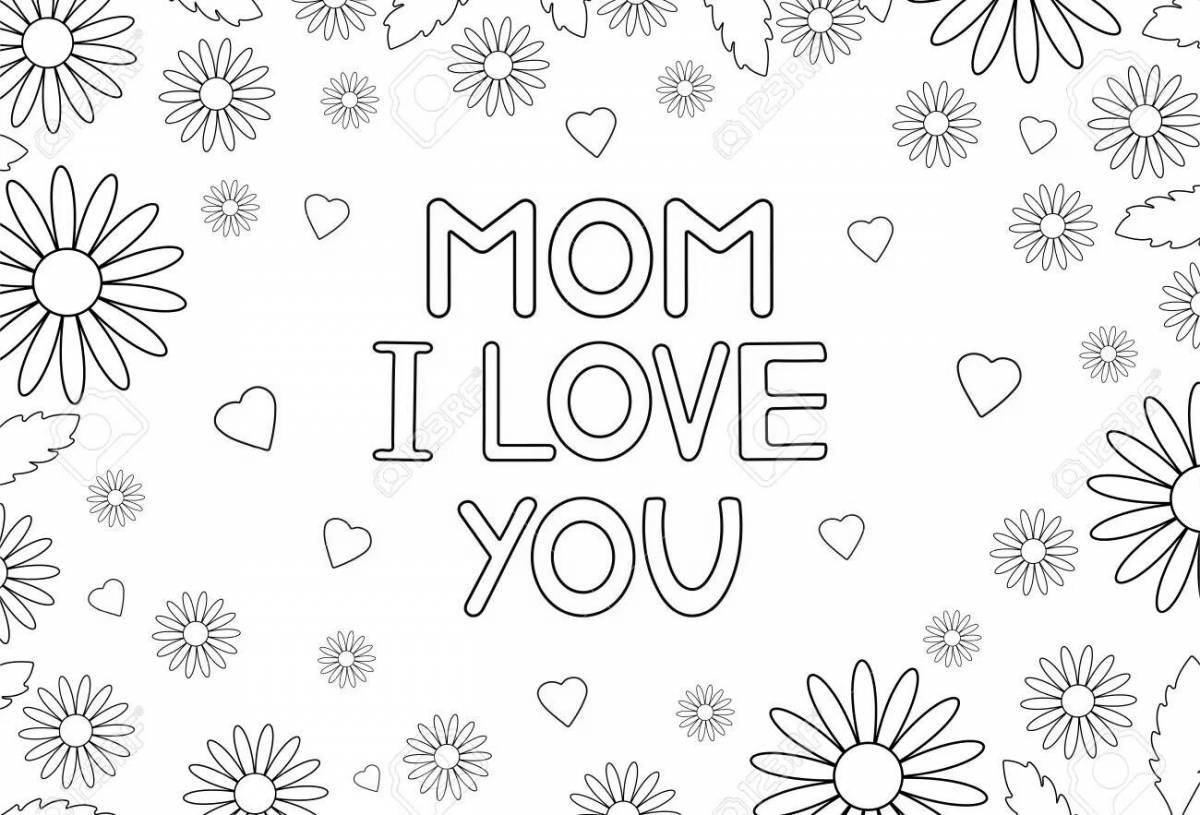 Inspirational mom coloring page