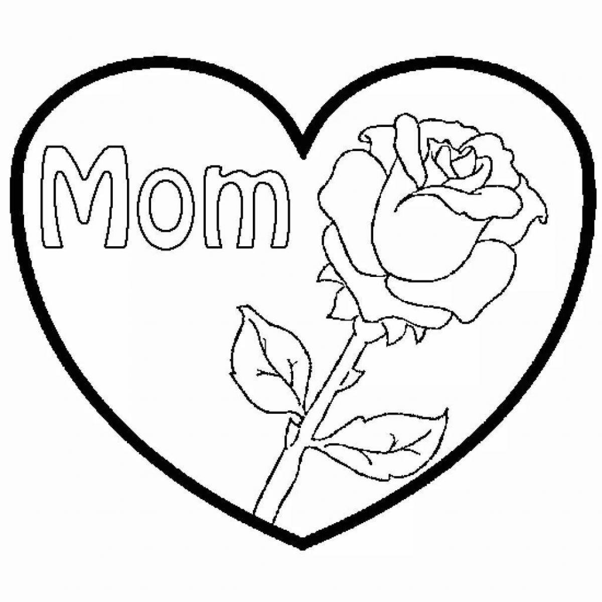 Coloring page kind mother