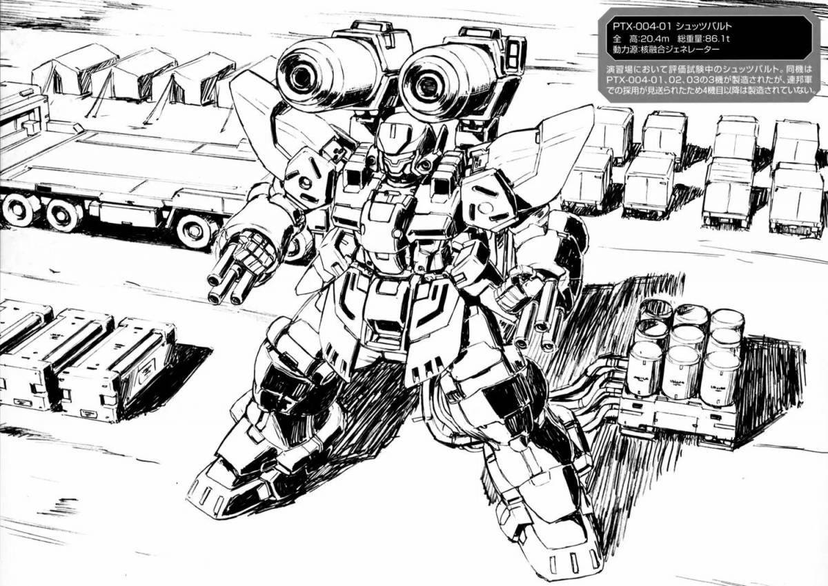 Gorgeous fighting robots coloring book