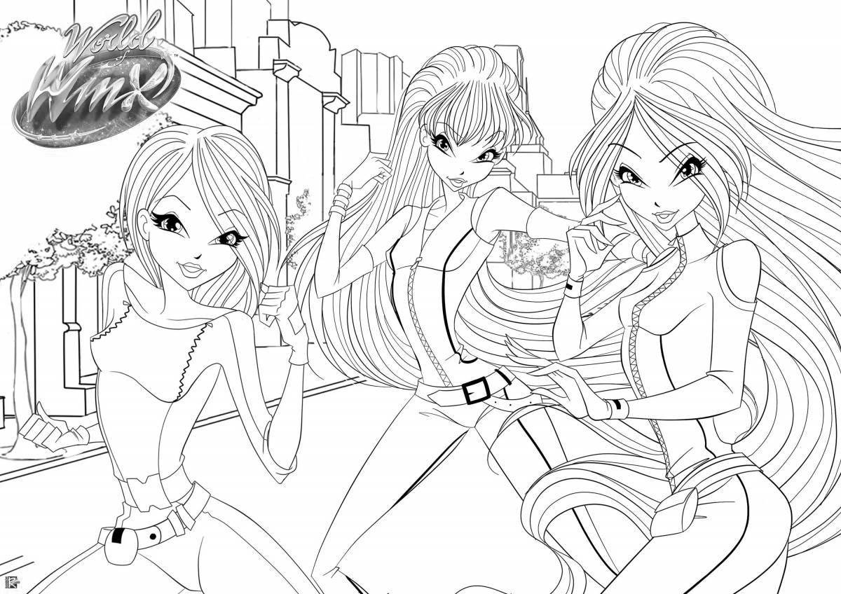 Winx dreamix magical coloring page