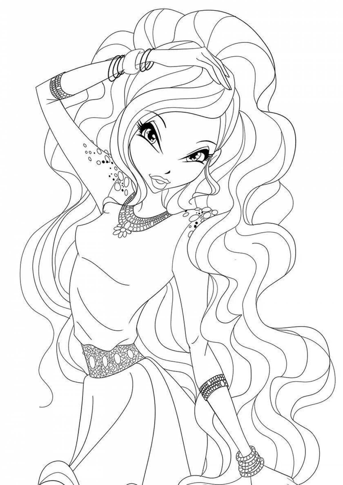 Coloring book joyful winx dreamix