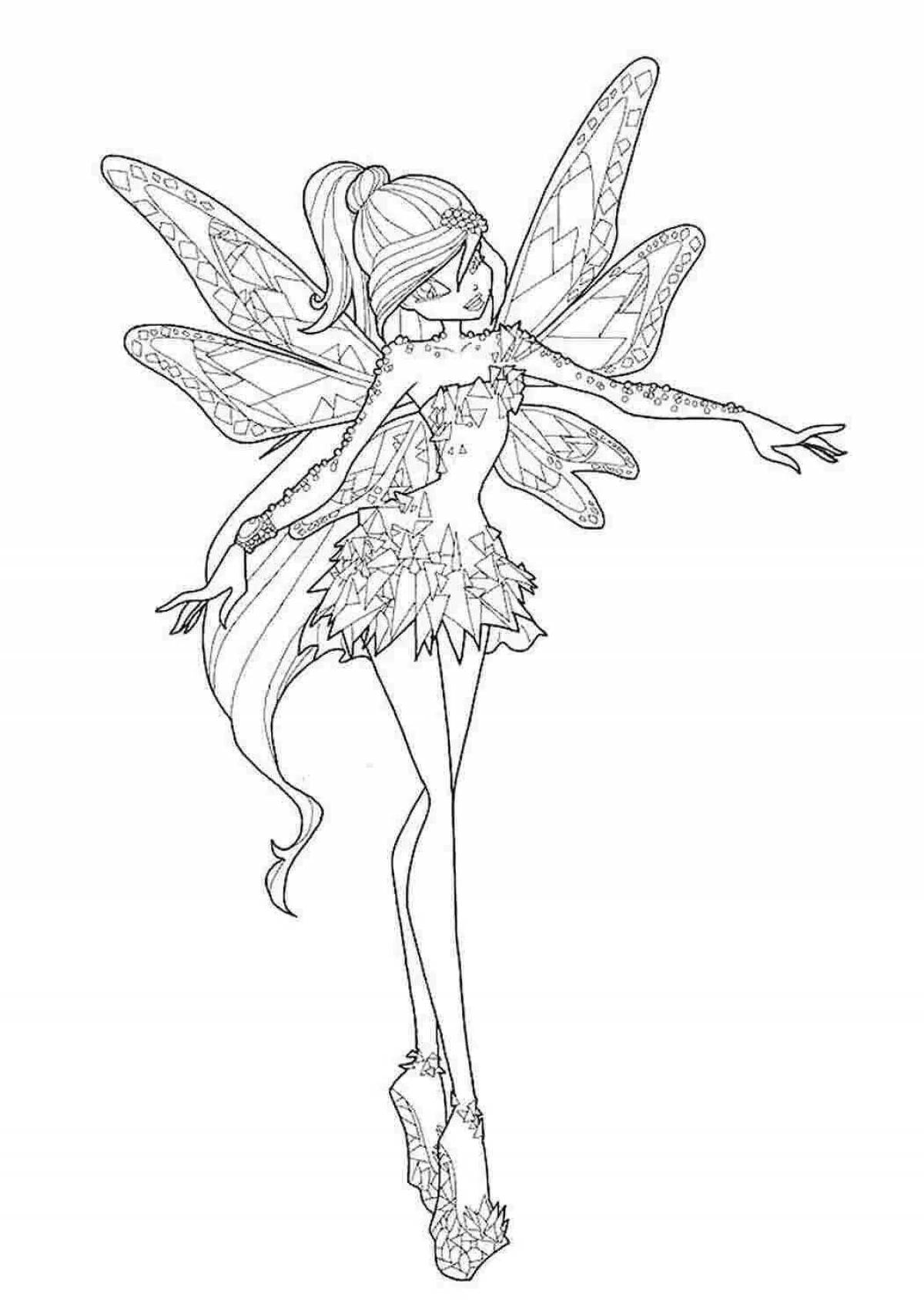 Winx dreamix mystical coloring page