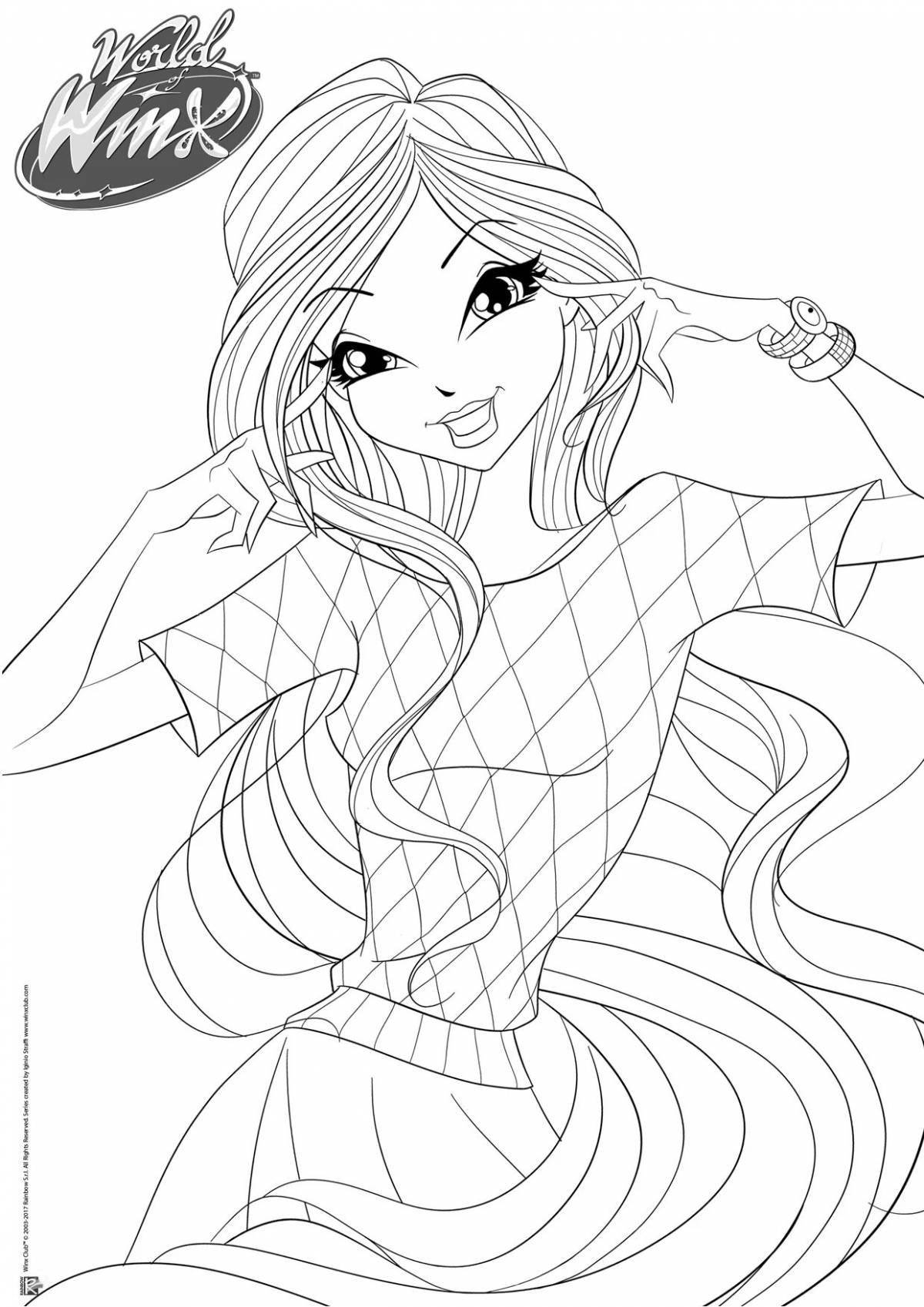 Outstanding winx dreamix coloring page