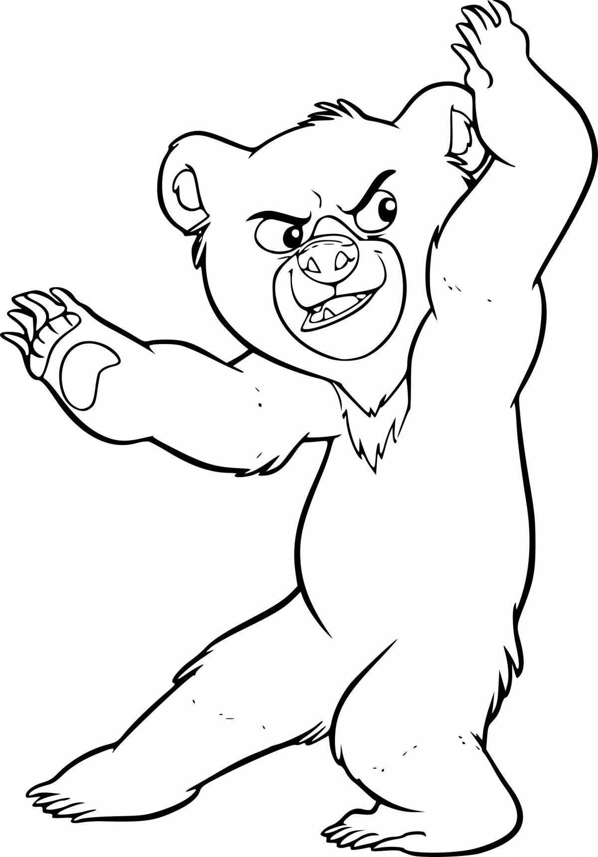 Sweet coloring pages bear brothers
