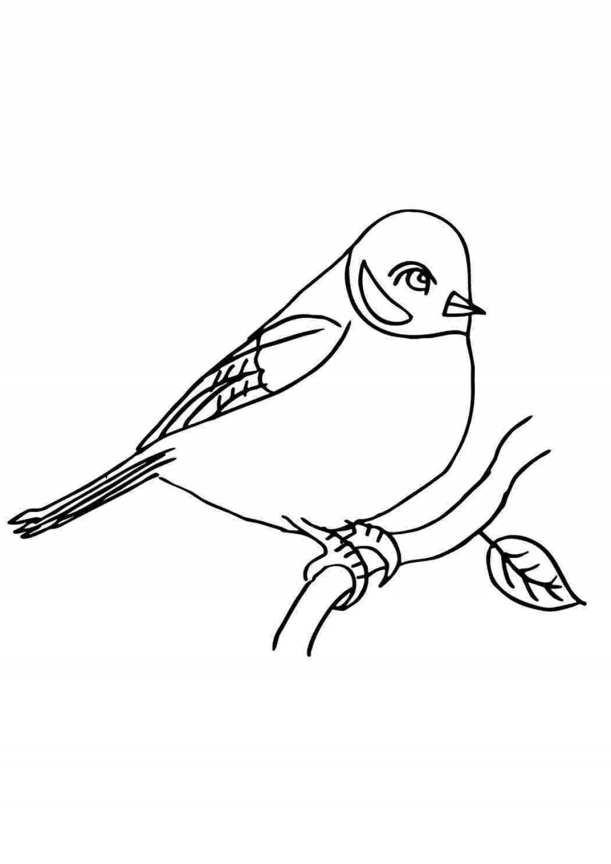 Coloring page mysterious drawing of tits