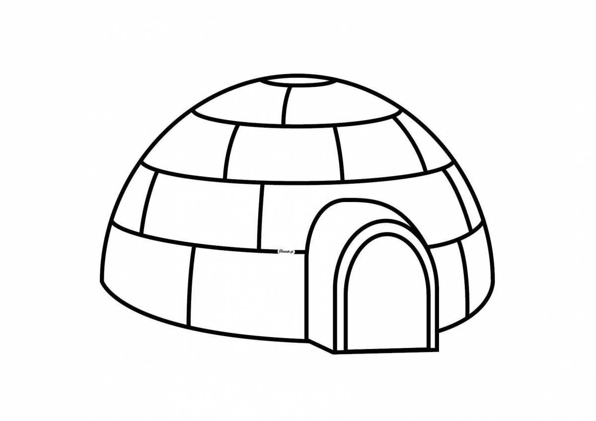 Coloring bold yurt figure