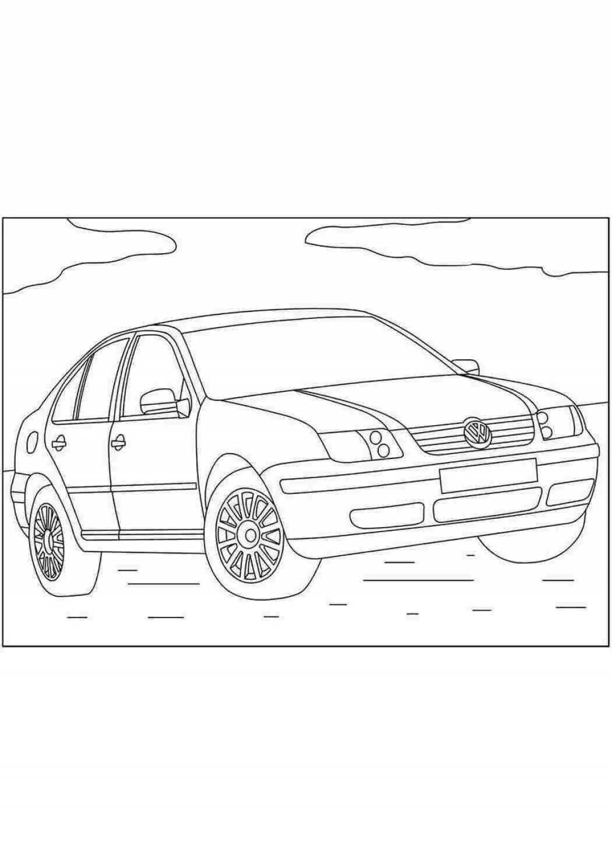 Coloring page attractive volkswagen cars
