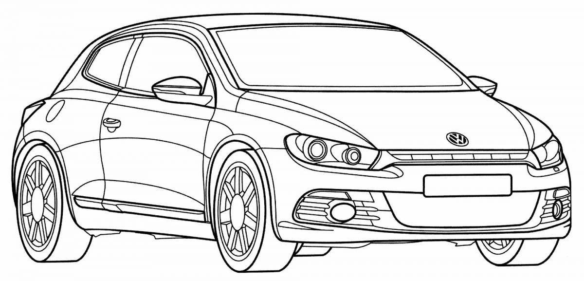 Colouring page amazing volkswagen cars