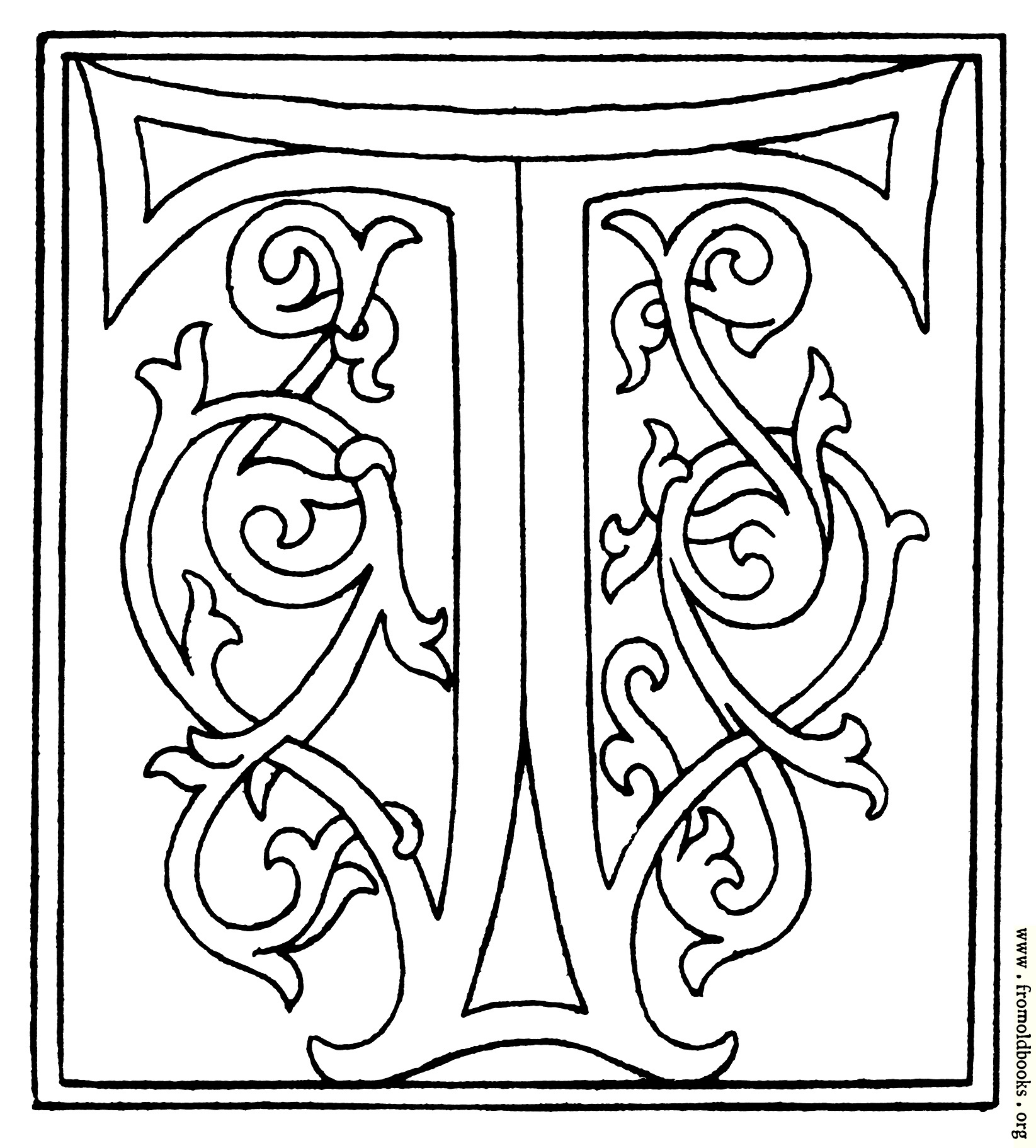 Friendly coloring page slavic initial letter