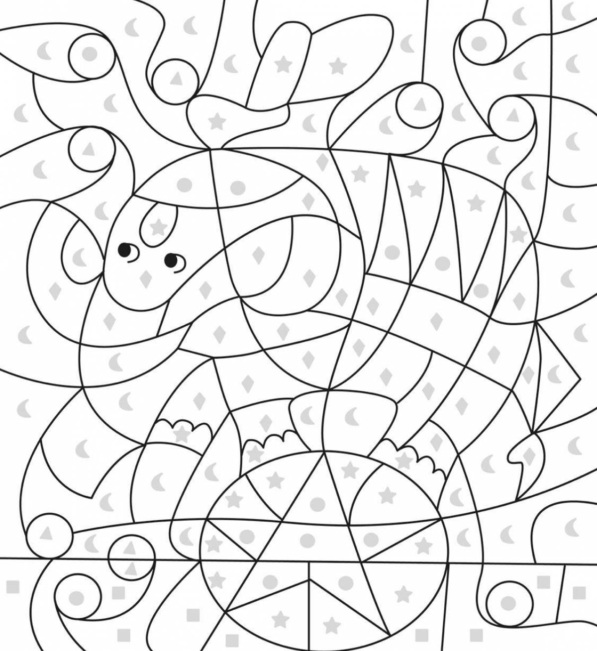 Abstract mosaic coloring pages