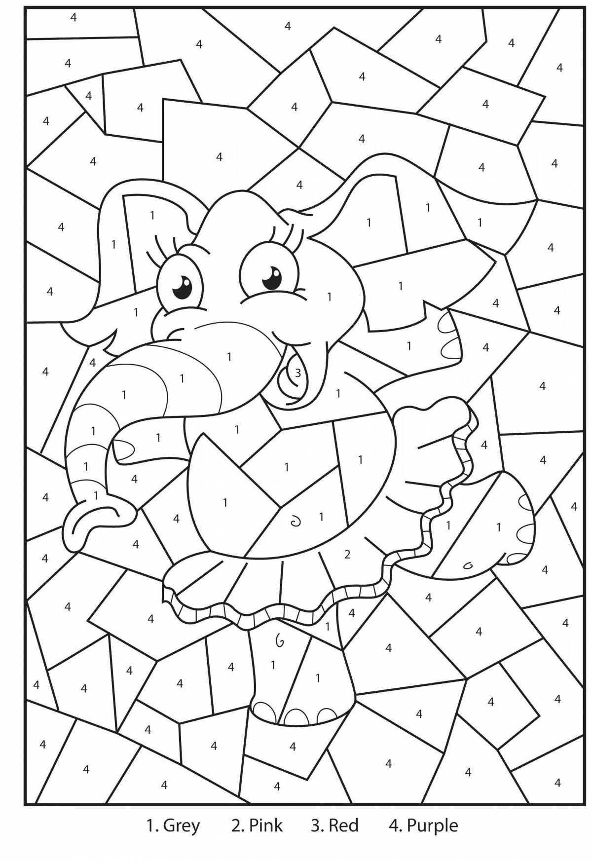 Attractive coloring pages of mosaic figurines