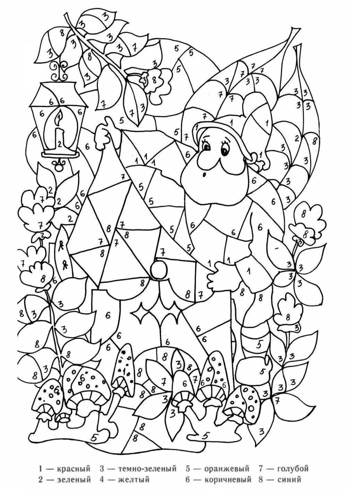 Fun coloring pages for mosaic figurines