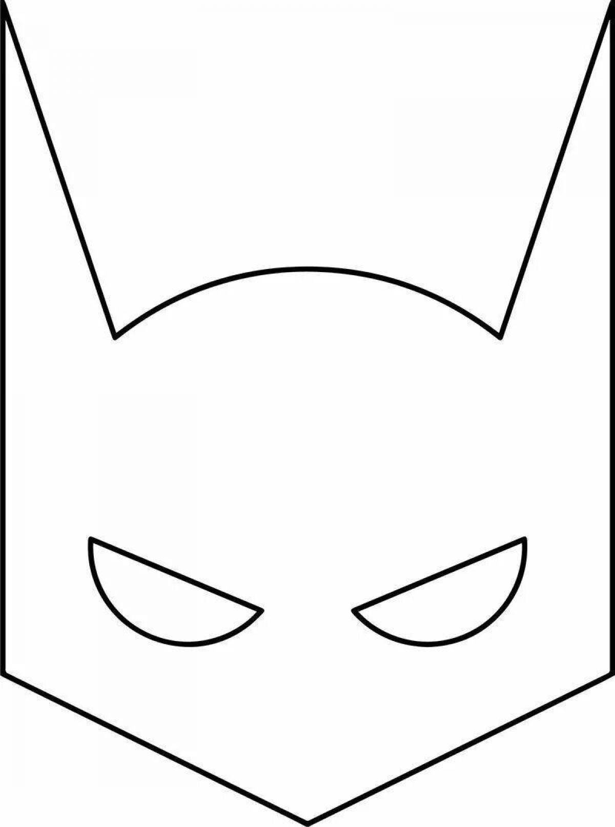 Раскраска смелая маска бэтмена