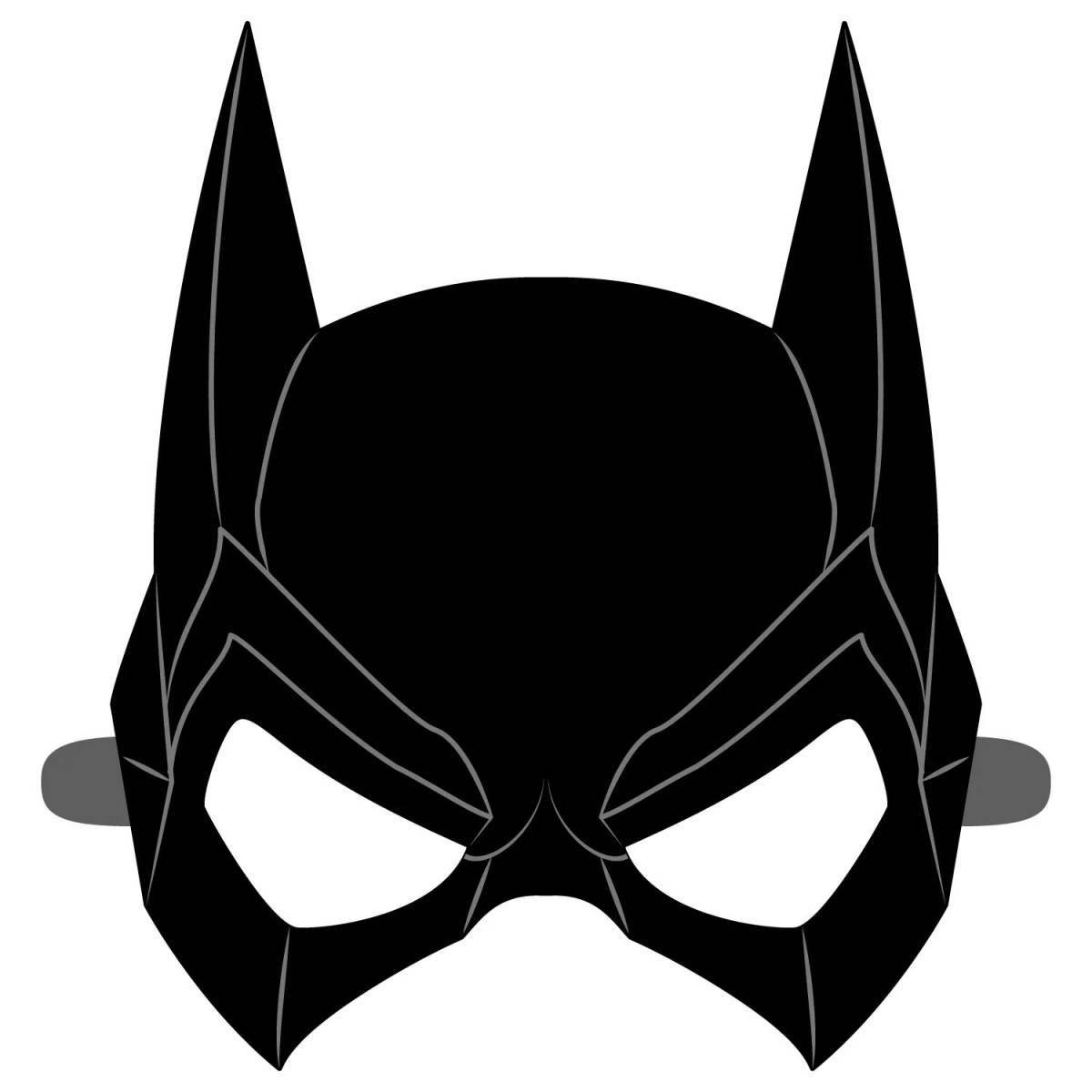 Раскраска сложная маска бэтмена