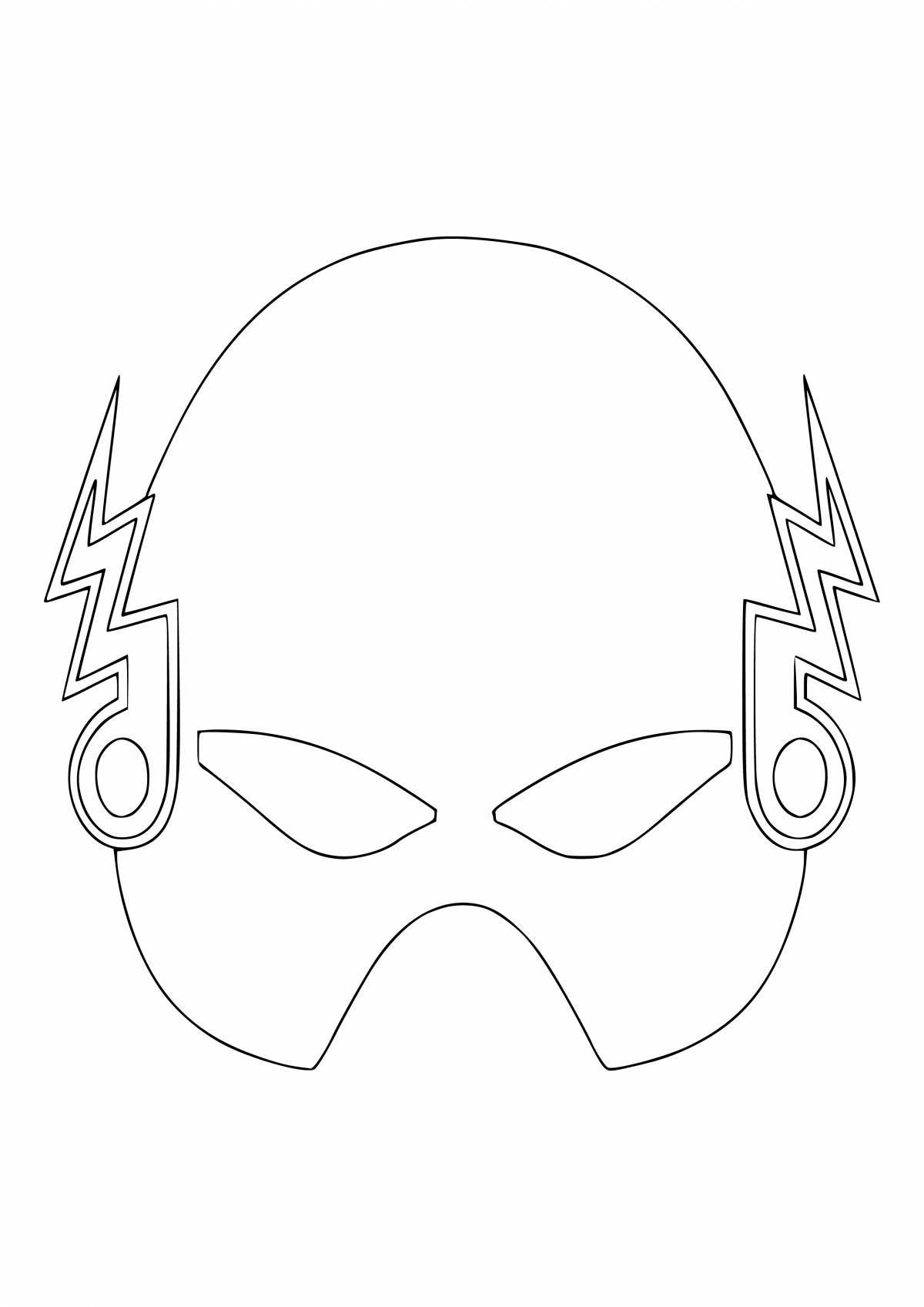 Раскраска очаровательная маска бэтмена