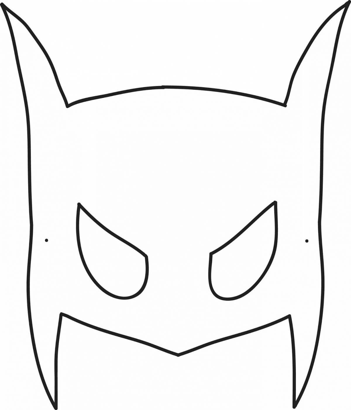 Раскраска динамическая маска бэтмена