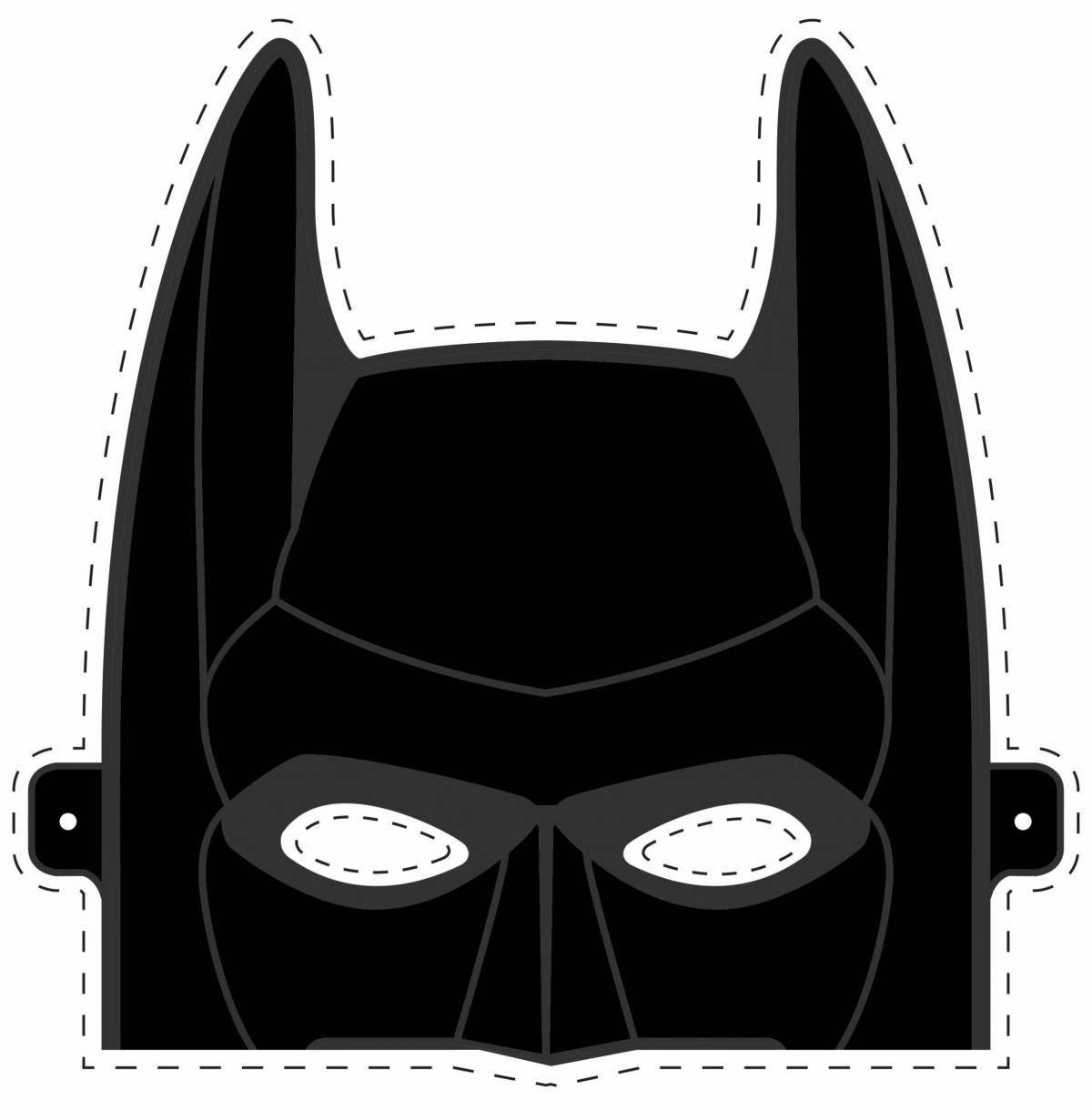 Раскраска анимированная маска бэтмена