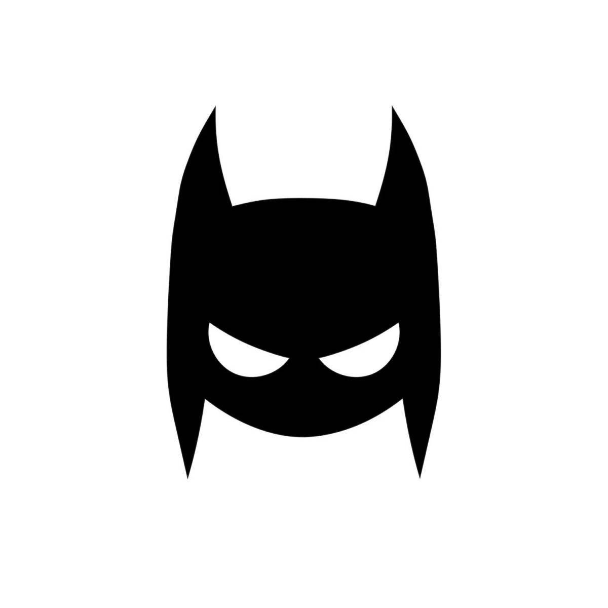 Увлекательная раскраска маска бэтмена