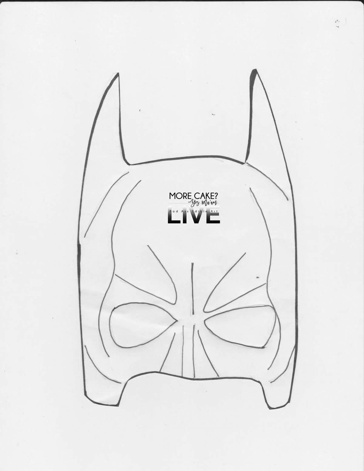 Раскраска живая маска бэтмена
