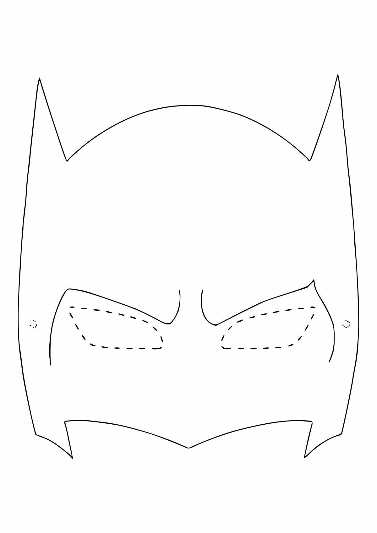 Креативная маска бэтмена раскраска