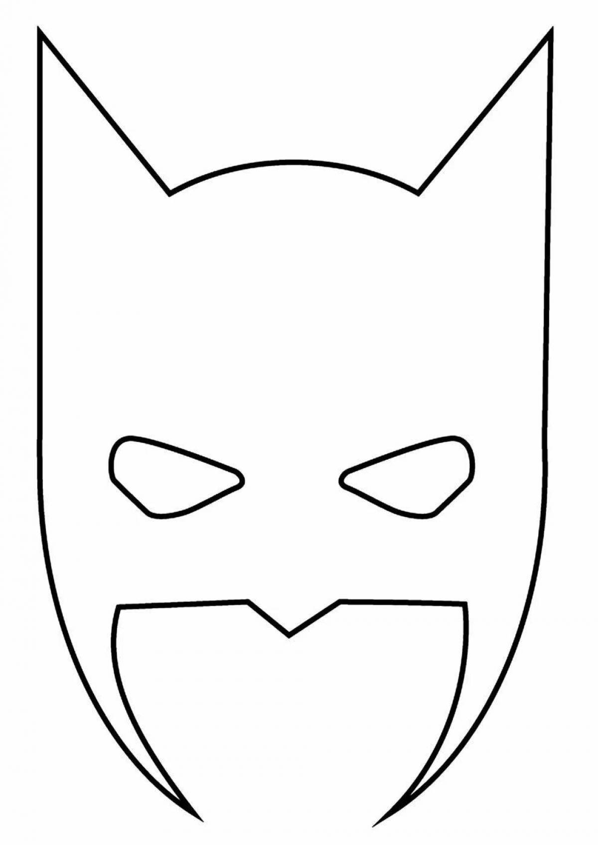 Раскраска маска бэтмена с воображением
