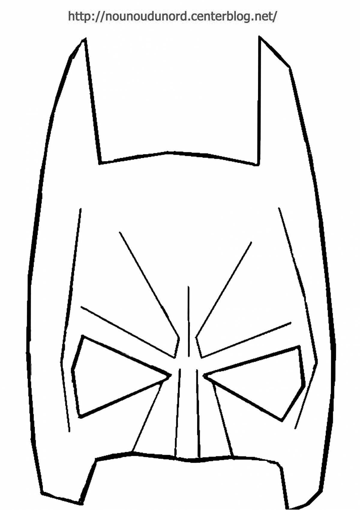 Уникальная раскраска маска бэтмена