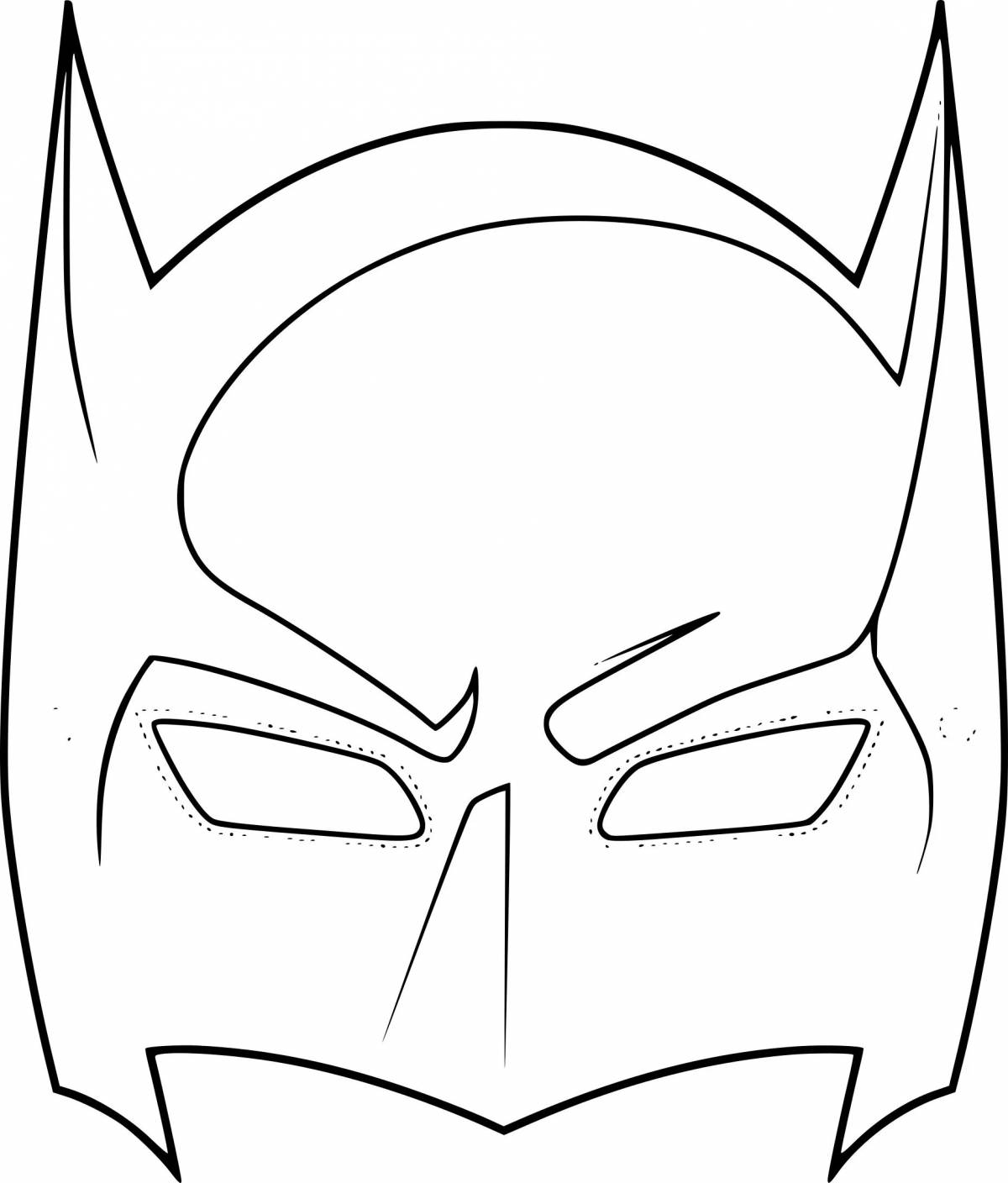 Отличительная раскраска маска бэтмена
