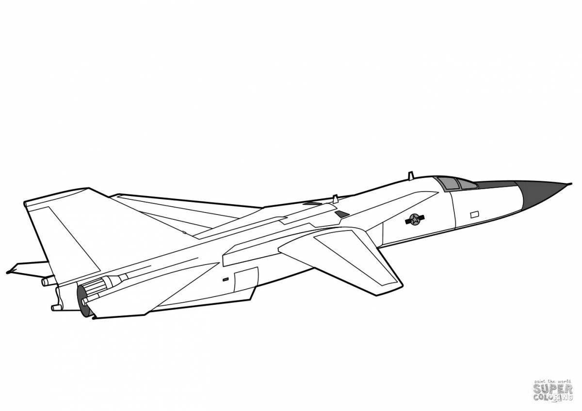 Картинка истребитель раскраска