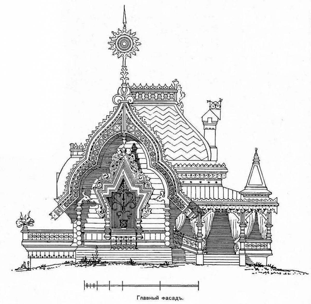 Рисунок терема. Элементы русской архитектуры. Русский Терем раскраска. Неорусский стиль архитектурные элементы. Элементы деревянной архитектуры.