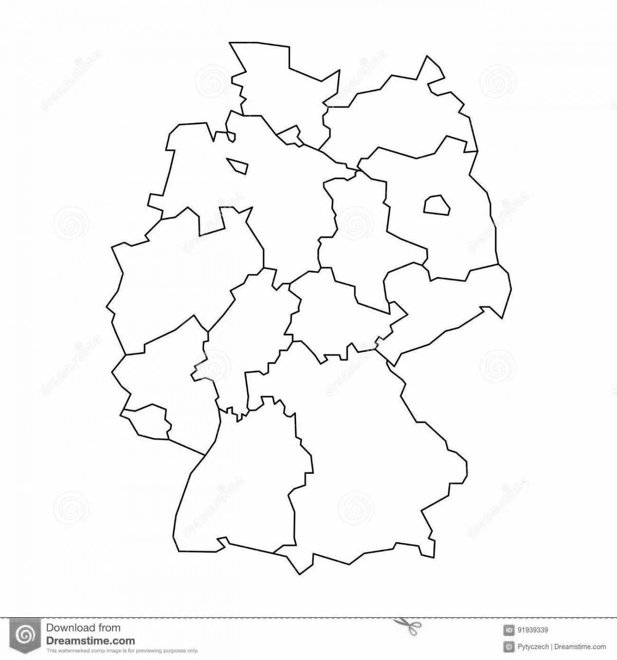 Германия На Контурной Карте