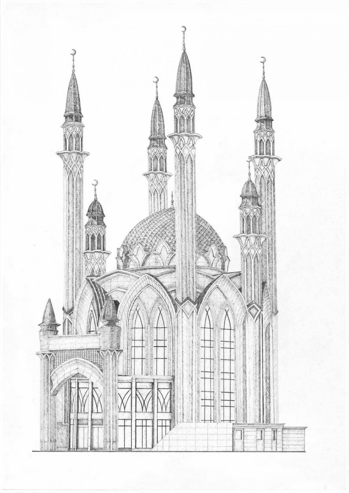 Мечеть кул шариф в казани рисунок