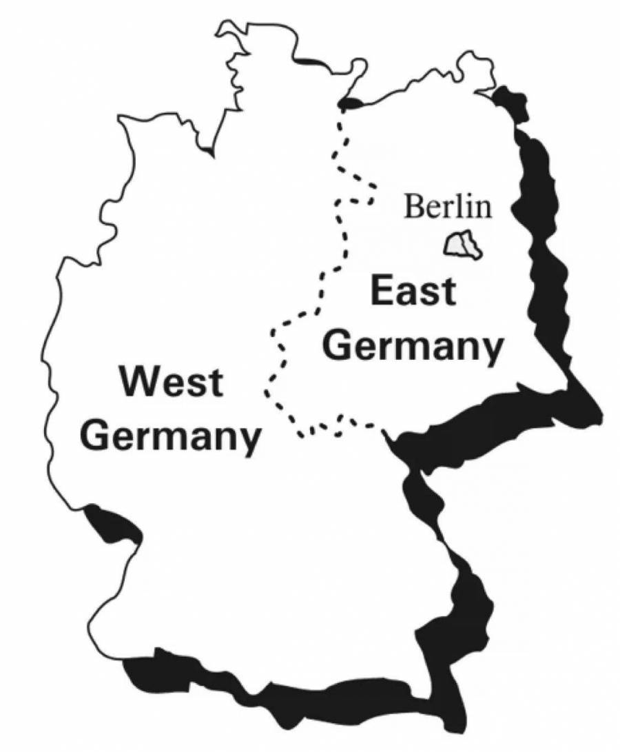 Карта германии 1960