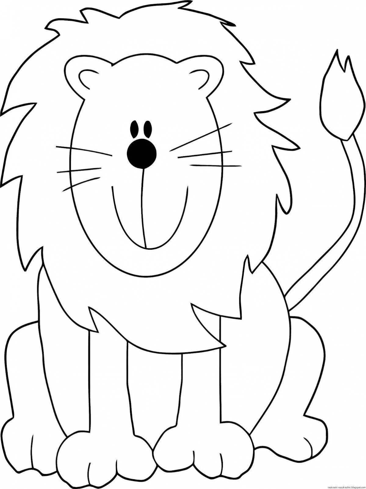 Glorious lion coloring page