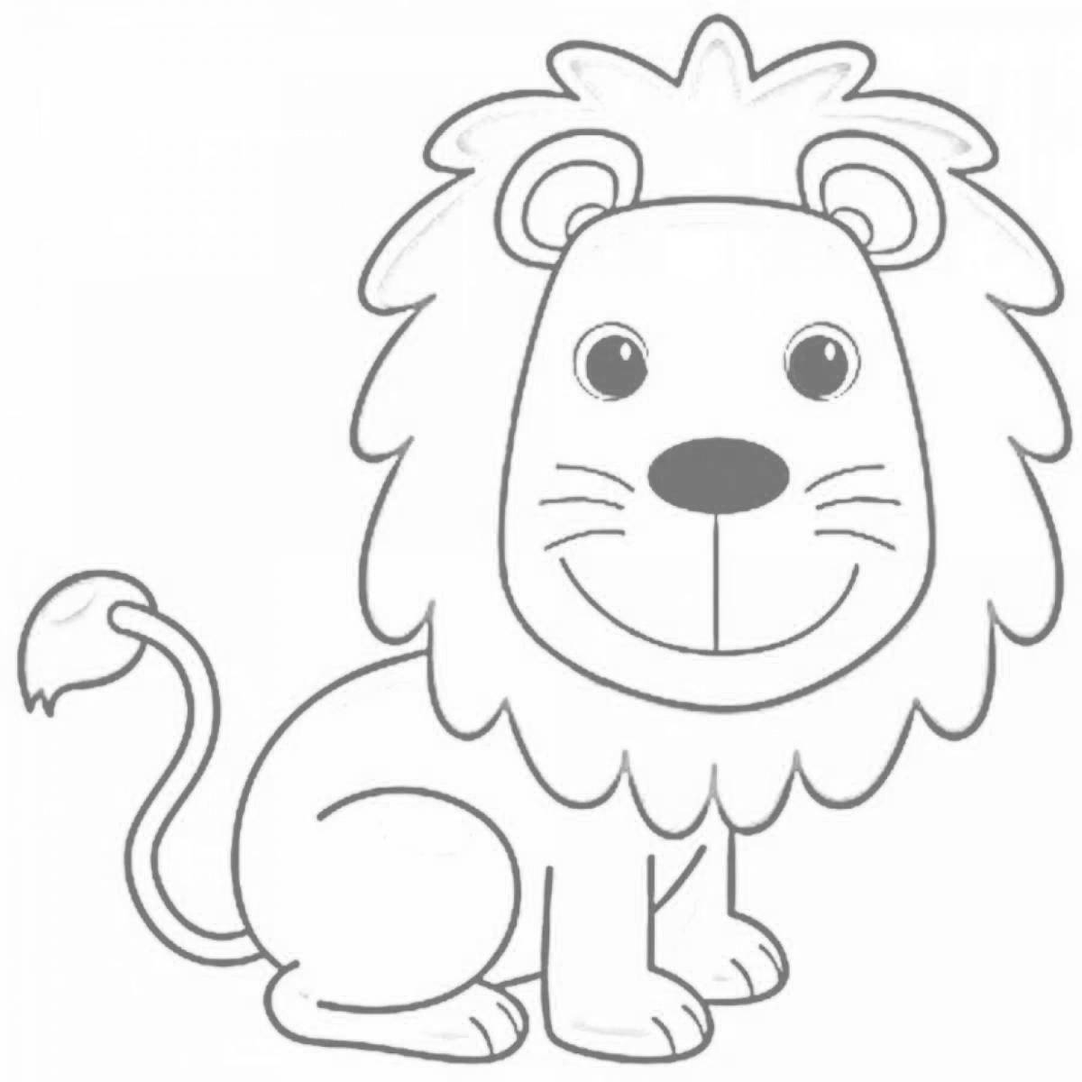 Fascinating lion coloring page