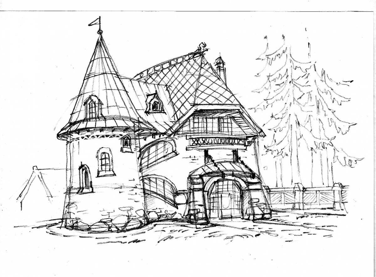 Charming russian tower coloring book