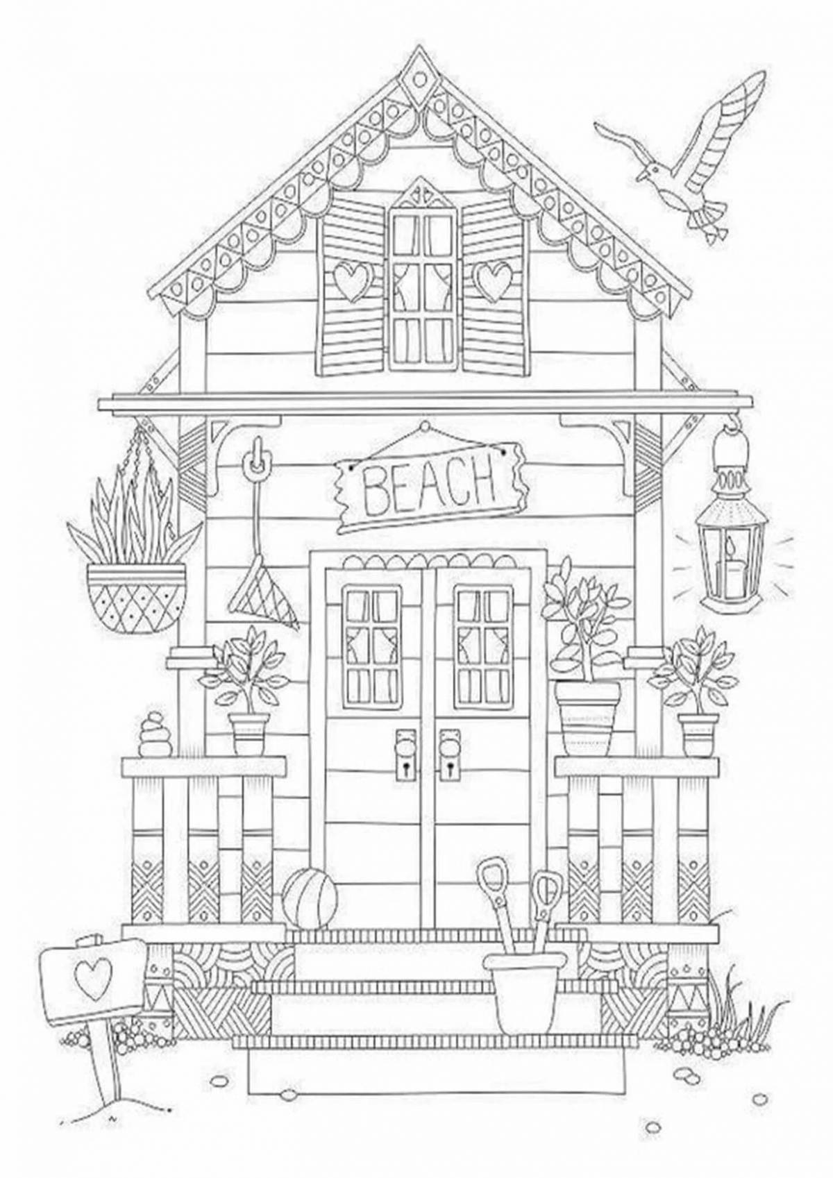Coloring page dazzling Russian tower
