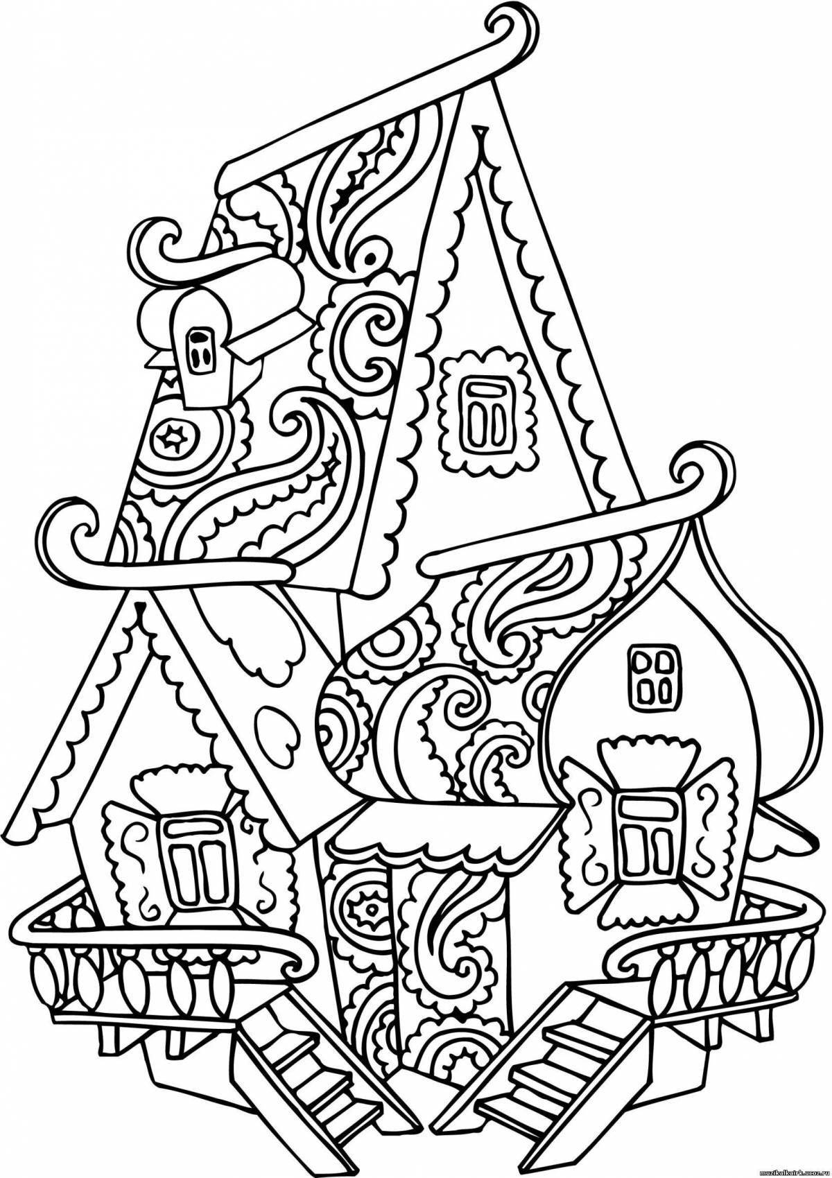 Coloring page luxury russian tower