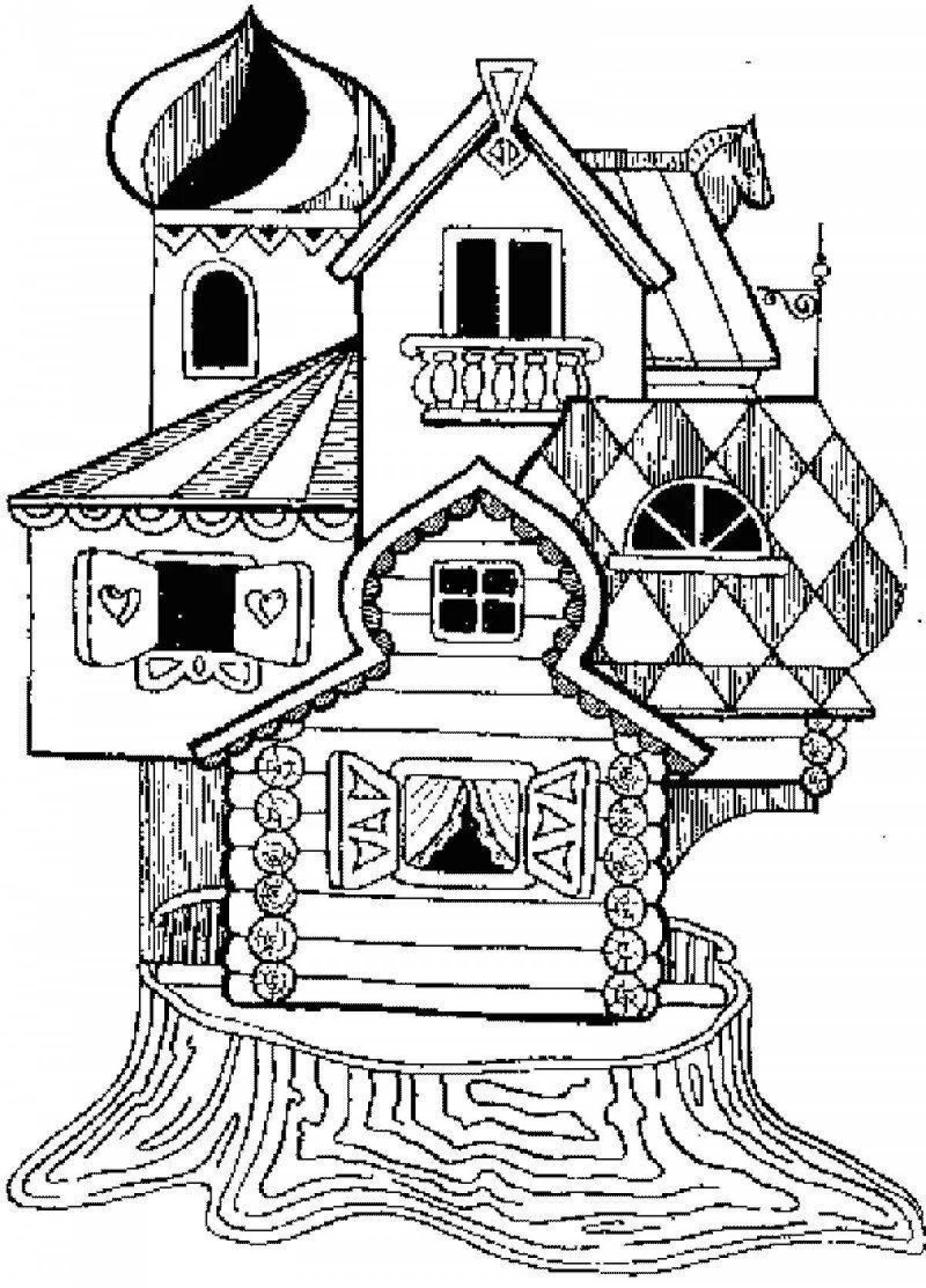 Coloring page shining russian tower