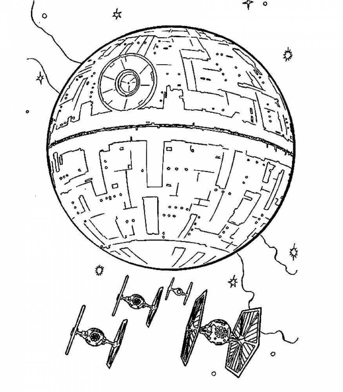 Majestic space wars coloring book